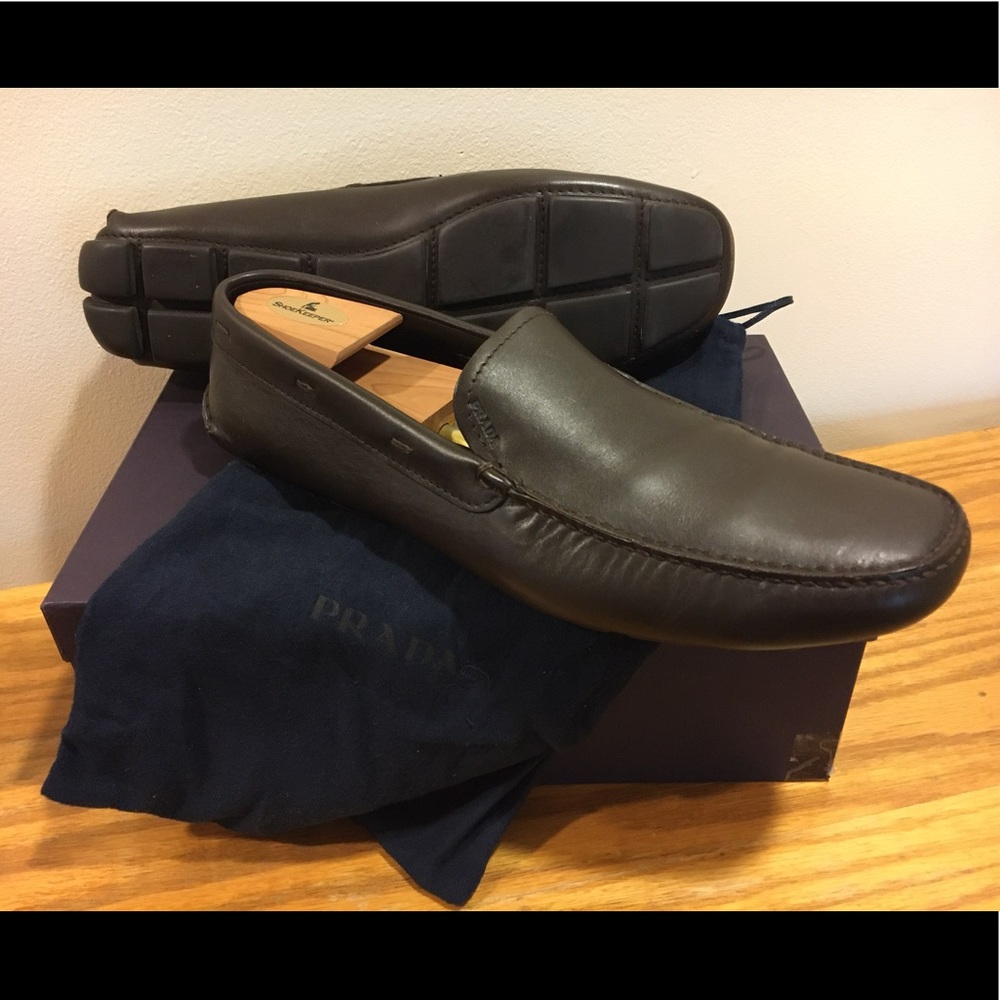 Prada Calzature Uomo Mens size 13 in Brown Leather